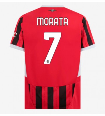 AC Milan Alvaro Morata #7 Hjemmebanetrøje 2024-25 Kort ærmer